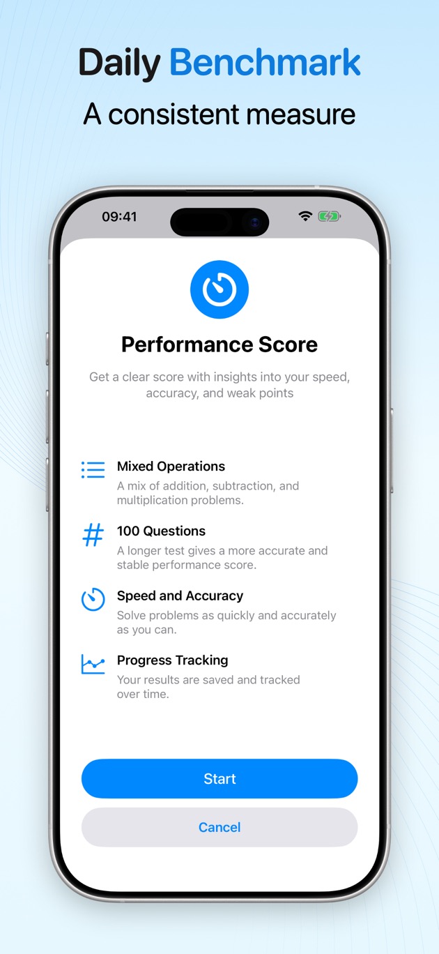 Daily Benchmark — a consistent 100-question performance test
