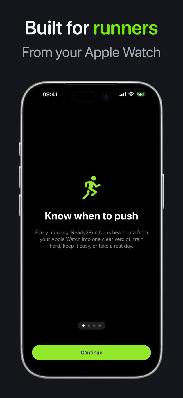 Built for runners — one clear verdict from your Apple Watch